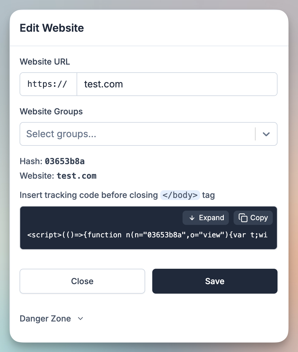 Edit Website